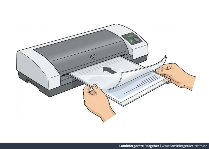 Laminieren - Einzug der Laminierfolie